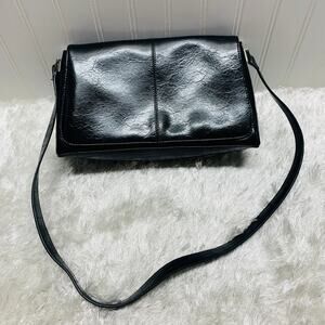 Liz Claiborne y2K Black Shoulder Bag Flap Medium